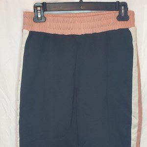 Rainbow Black/Blush Fleece Jogger Sweatpants Size M